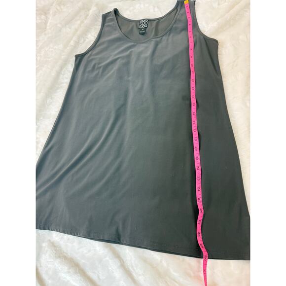 Ciara Sun Woo Mid-Length Scoop Neck Tank Top Charcoal Gray Wrinkle-Free Medium - Picture 8 of 8